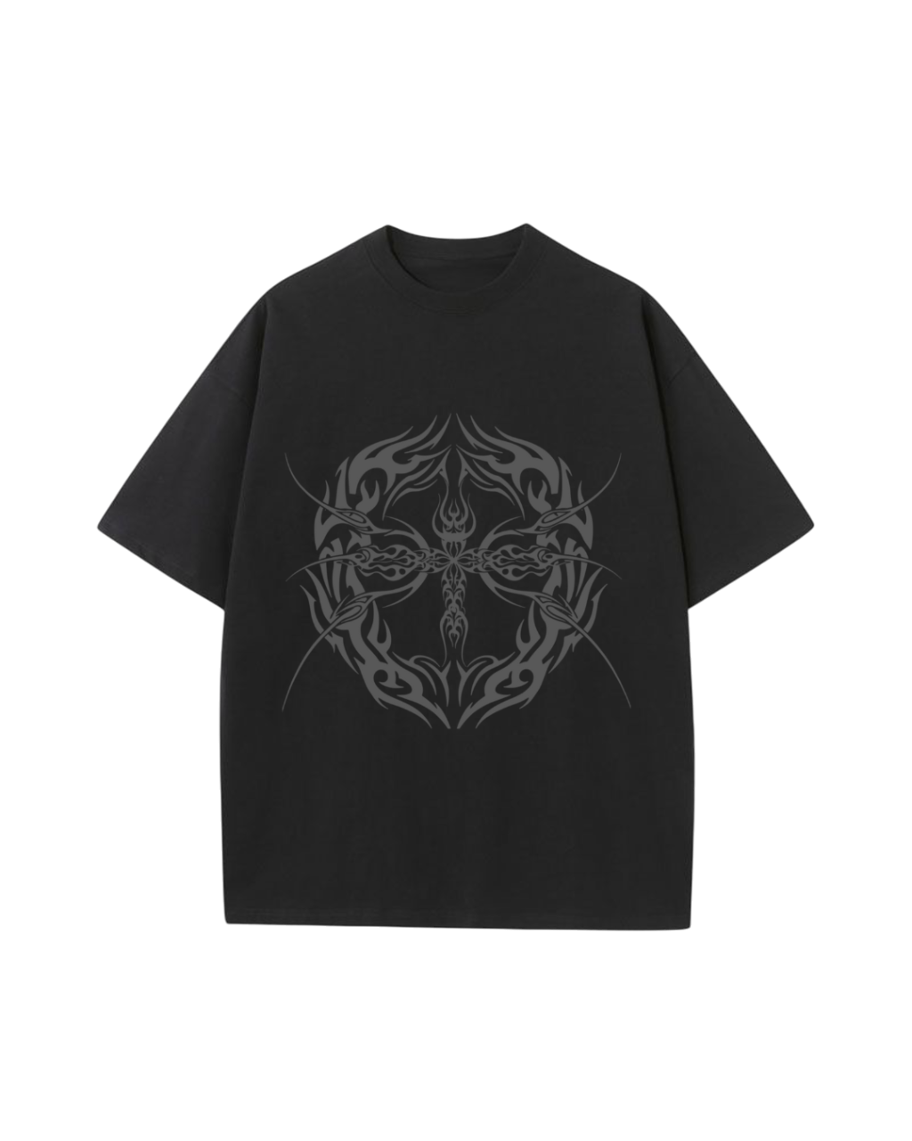 Burning Cross oversized T shirt