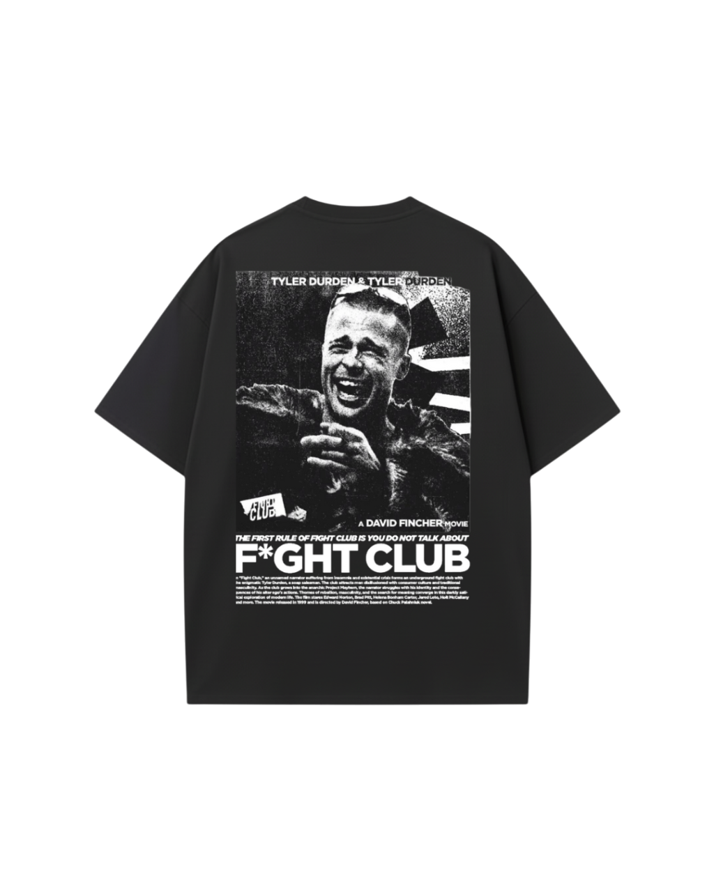 Fight Club Tyler Durden Print Oversized T Shirt