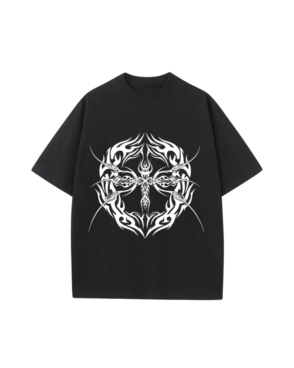 Burning Cross oversized T shirt