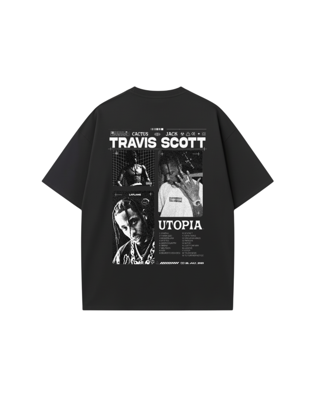 Utopia Travis Scott Print Premium Oversized T Shirt2